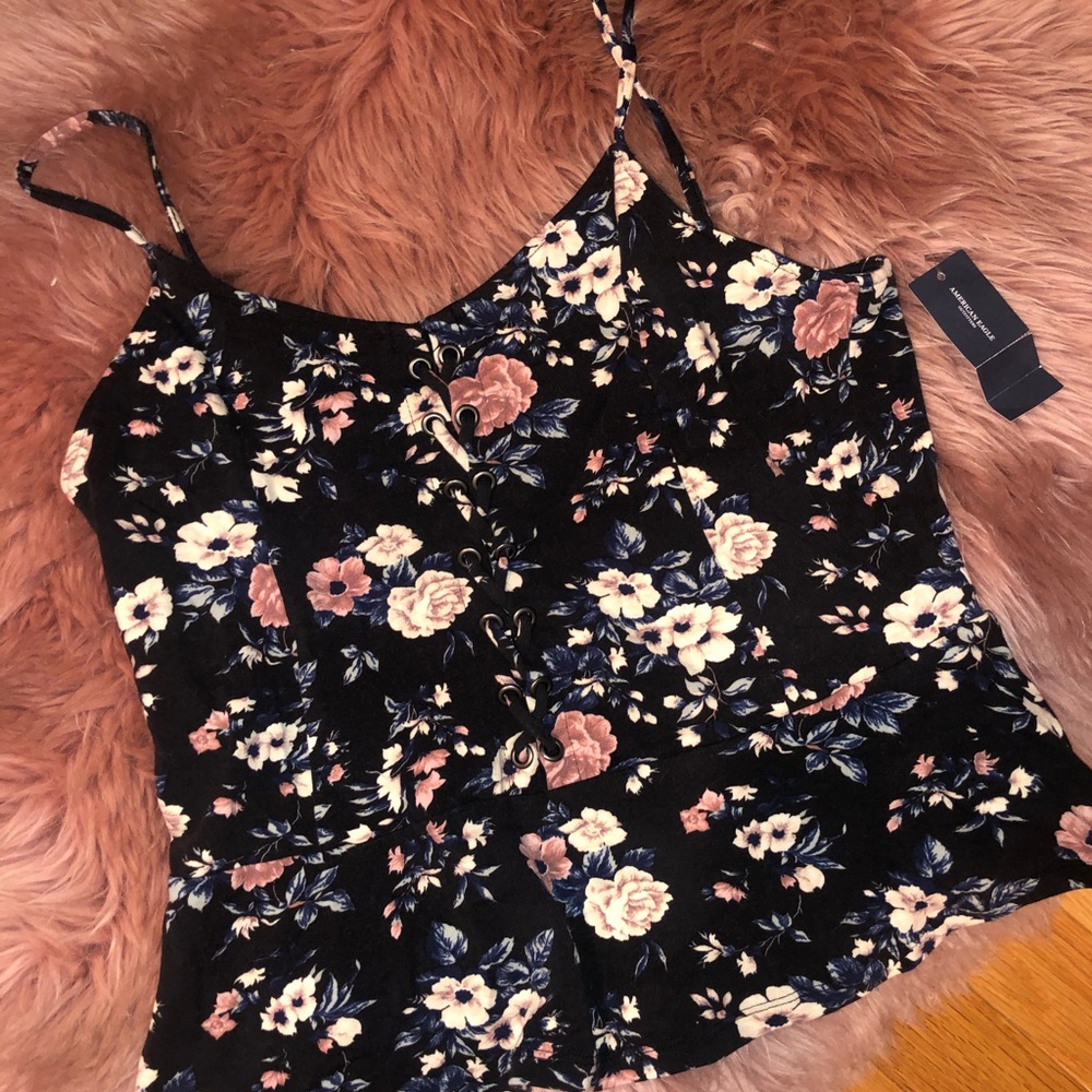 American Eagle peplum tank